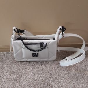 Steve Madden Off White Quilted Handbag